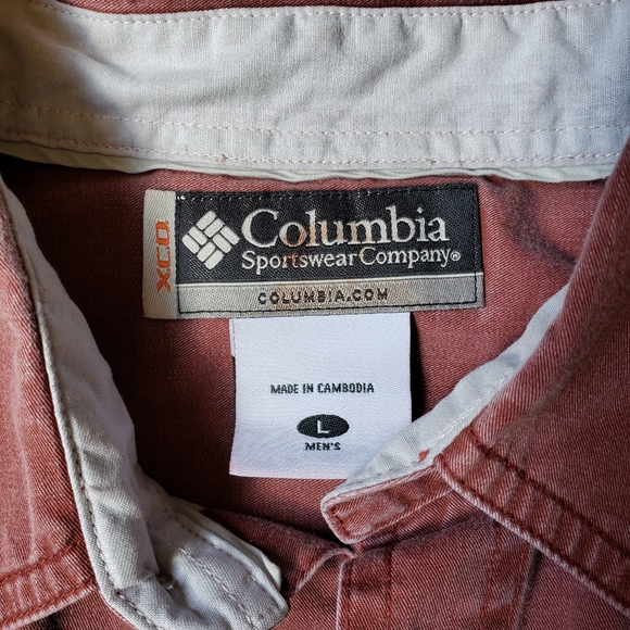 Columbia XCO Men's Sunwashed Maroon Cotton Casual - Picture 11 of 14